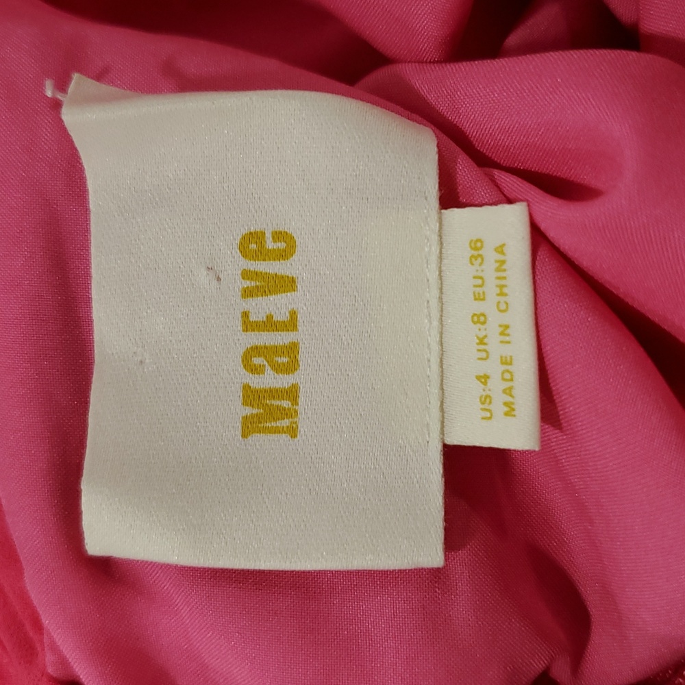 Maeve Anthropologie Leagally Blond Vibrant barbie Pink swing Sleeveless Dress - Picture 12 of 16